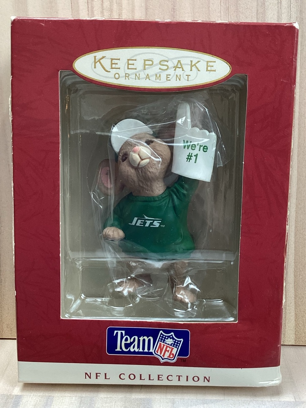 Vintage 1996 Hallmark Keepsake Ornament NY Jets in original box